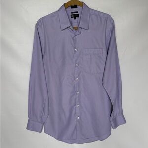 Neiman Marcus Lavender Men’s Long sleeve button down 15 wrinkle free cotton